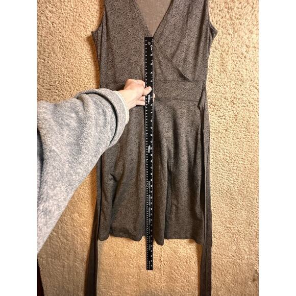 Toad&Co Black Sleeveless V-Neck Cue Wrap Knee Length Dress Sz S Travel Casual - Picture 15 of 16